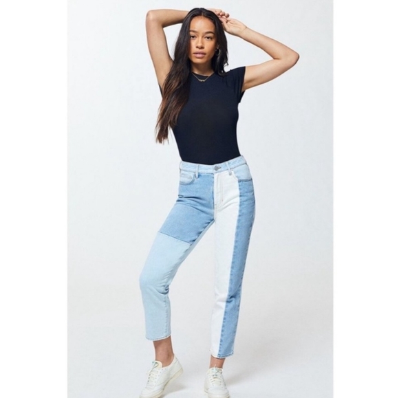PacSun Mom Jeans Patchwork - Picture 1 of 10